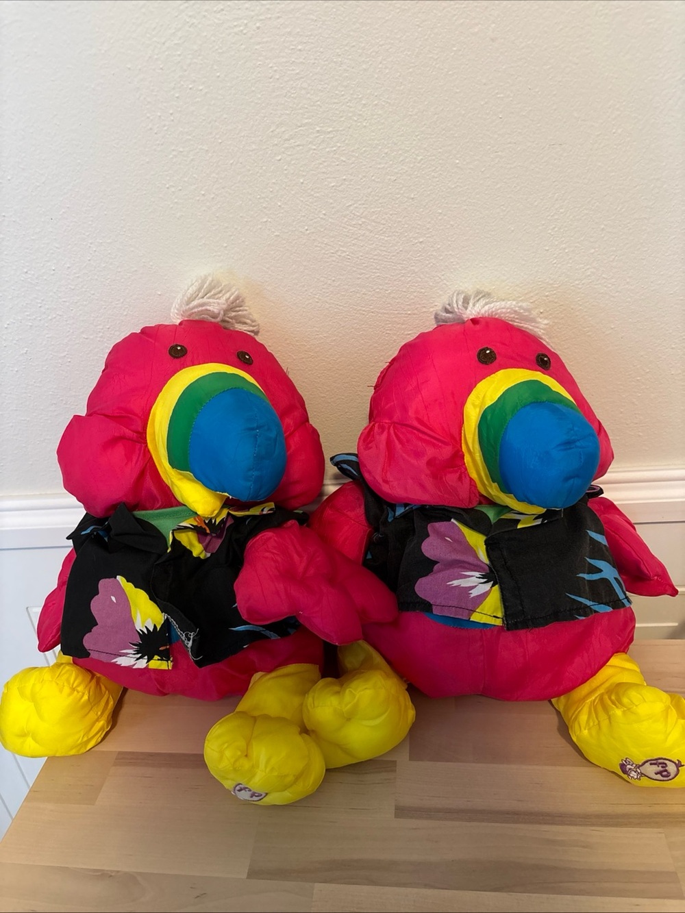Lot Of 2 Vintage 1987 Fisher Price Puffalumps Toucan Birds